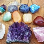 11-pcs-Chakra-Crystal-Healing-Kit-Lot-of-7-Chakra-tumbles-Chakra-Pendulum-Amethyst-Cluster-Raw-Rose-Quartz-and-Crystal-Point-Bohemian-Meditation-Set