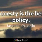 honesty is the best policy benjamin franklin